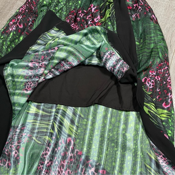 CIEBON Maxi Dress Tropical Printed Size L Tie Shoulder - Picture 4 of 10